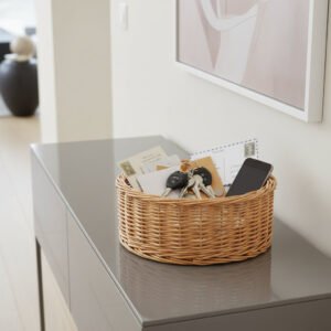 Storage & Organization Round Willow Storage Basket