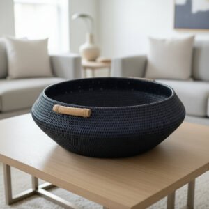 Large Decorative Weave Basket with Handles