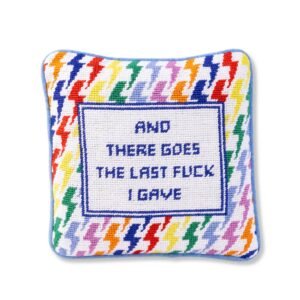 Textiles There Goes The Last F*ck Needlepoint Pillow