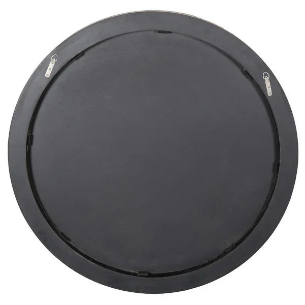 CMI4001C-BACK.jpg Paulson Black Round Wood Mirror - Image 5