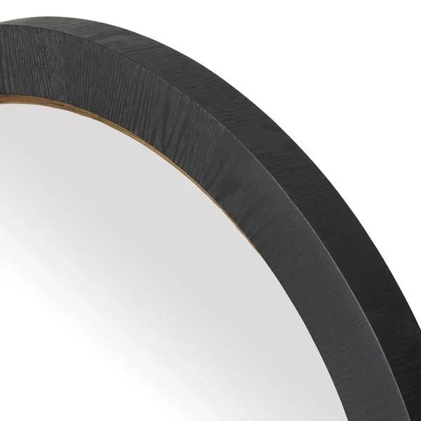 CMI4001C-DETAIL.jpg Paulson Black Round Wood Mirror - Image 4