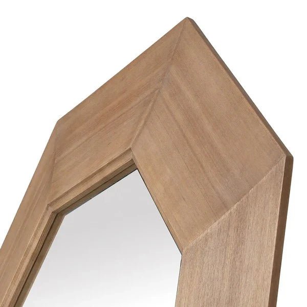 CMI4003A-DETAIL.jpg Lacarlo Octagan Wood Mirror in Natural - Image 2