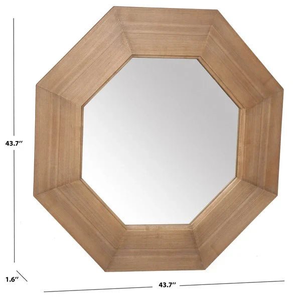 CMI4003A-DIM.jpg Lacarlo Octagan Wood Mirror in Natural - Image 3