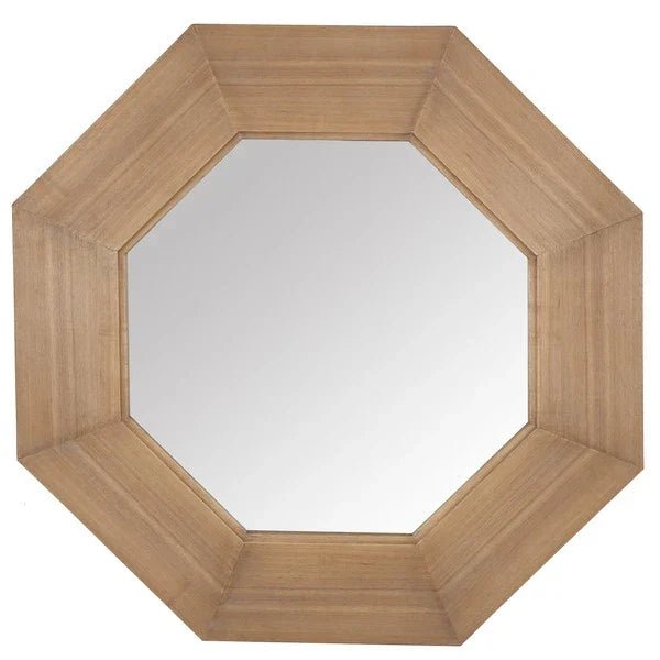 CMI4003A-FRONT.jpg Lacarlo Octagan Wood Mirror in Natural