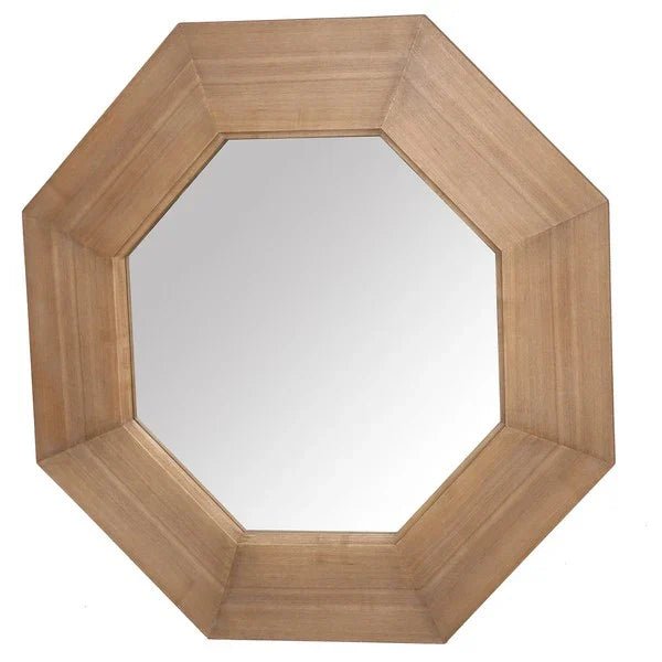 CMI4003A-SIDE.jpg Lacarlo Octagan Wood Mirror in Natural - Image 4