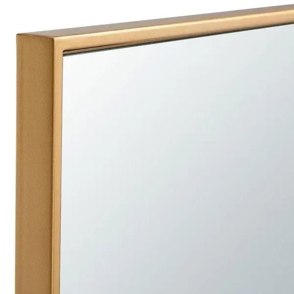 MRR2011C-DETAIL.jpg Harlon Wood and Metal Mirror in Brass - Image 2