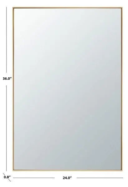MRR2011C-DIM.jpg Harlon Wood and Metal Mirror in Brass - Image 3