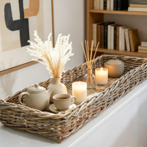 shallow basket display tray extra long