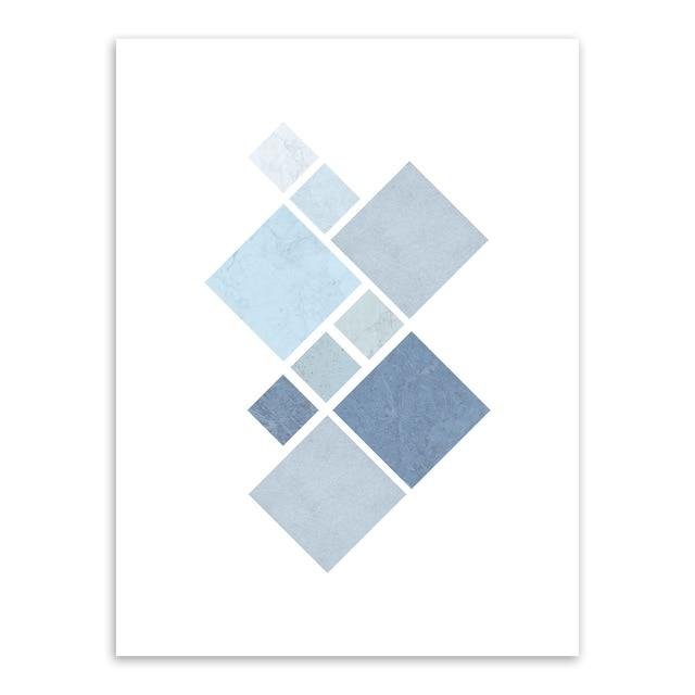 Abstract Blue Geometric Shape Art Vintage Print Poster Minimalist Hipster Wall Art Picture Nordic Home Decor Painting No Frame - Image 7