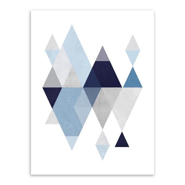 Abstract Blue Geometric Shape Art Vintage Print Poster Minimalist Hipster Wall Art Picture Nordic Home Decor Painting No Frame - Image 4