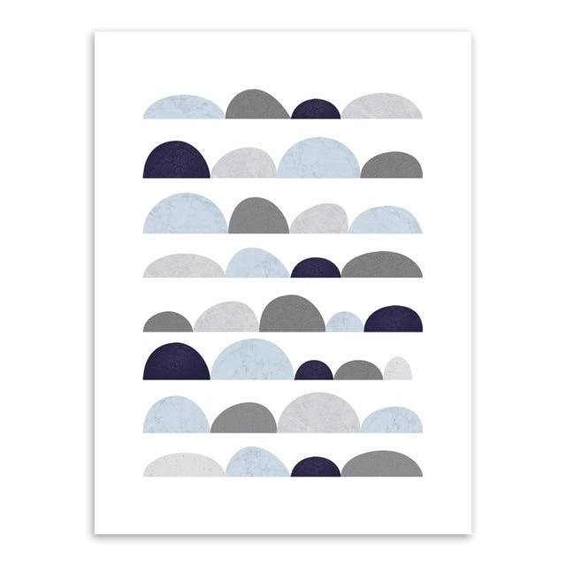 Abstract Blue Geometric Shape Art Vintage Print Poster Minimalist Hipster Wall Art Picture Nordic Home Decor Painting No Frame - Image 6