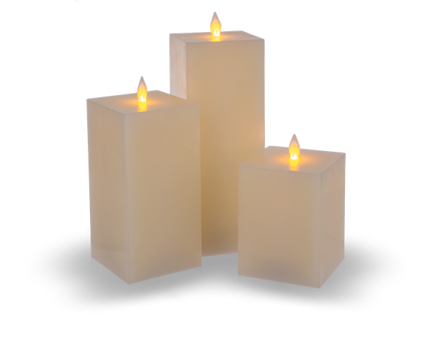 ardp1438_inb.png Luxury Lite Square Ivory LED Wax Pillar Candles - Image 4