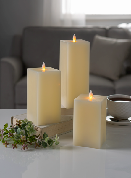 ardp1438_md.png Luxury Lite Square Ivory LED Wax Pillar Candles - Image 2