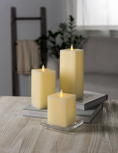 ardp1438_mdb.png Luxury Lite Square Ivory LED Wax Pillar Candles