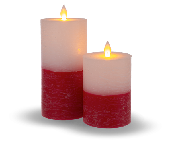 ardx1478_inb.png Luxury Lite Red and White/Green and White LED Wax Pillar Candle