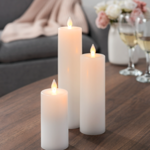 Luxury Lite White Wax LED Pillar Candle