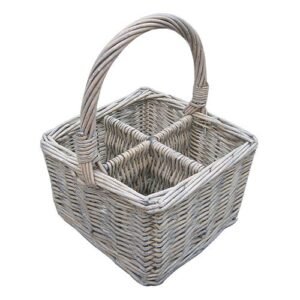 Wicker Cutlery & Condiment Organiser