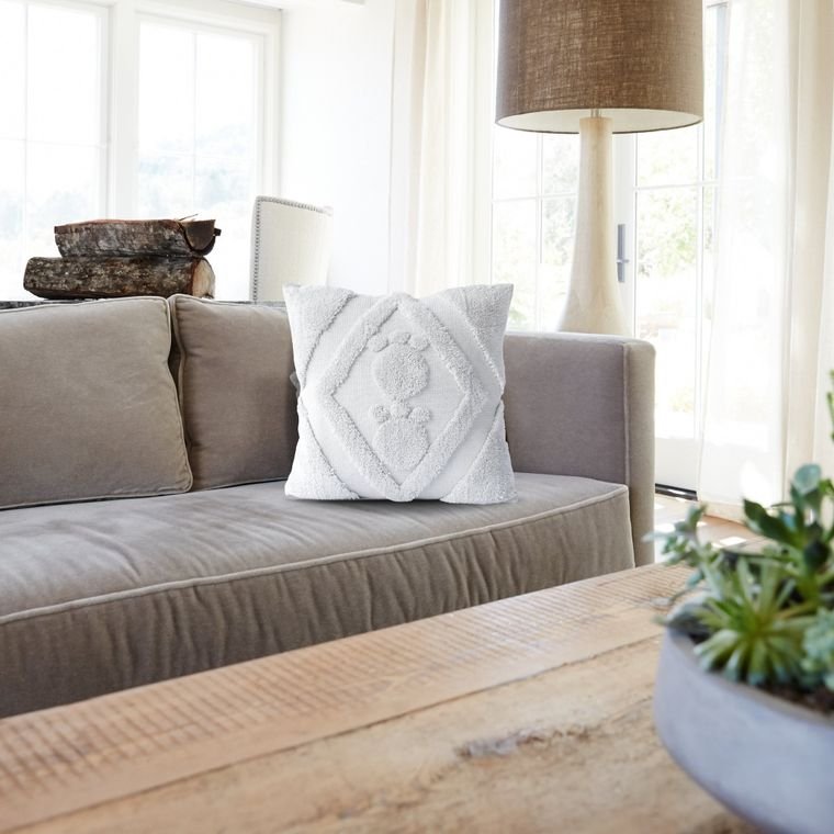 large_5_1607009986.jpg Paw Prints On My Heart Tufted Pillow Cover - Image 2