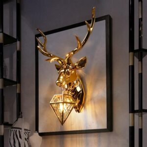 Lighting Modern American Retro Deer LED Wall Sconce Lamp