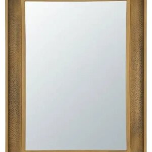 Iron Mirror in Antique Brass