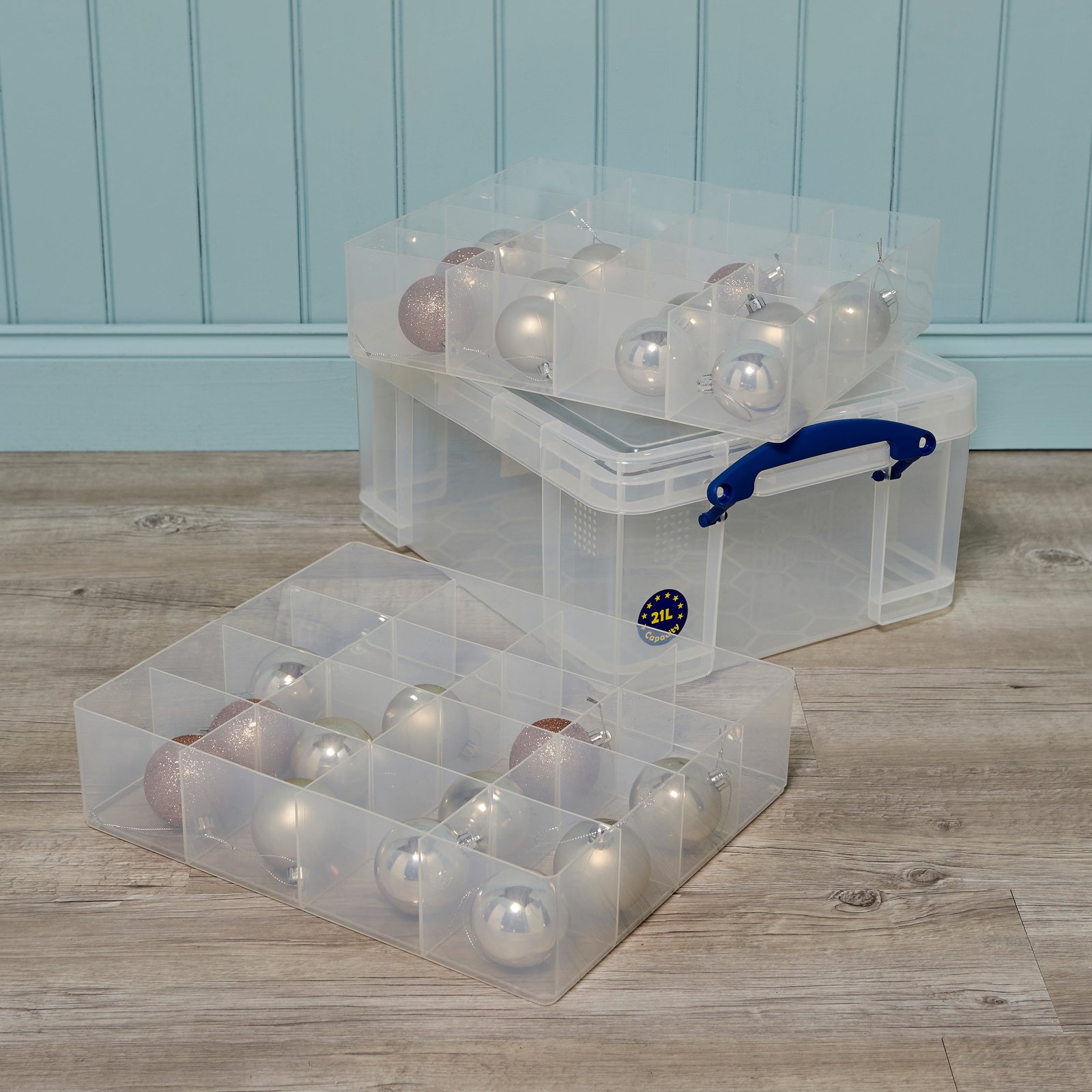 pic_10424_1_63874ebead16b.jpg Christmas Decoration Storage Box 21 Litre With Trays