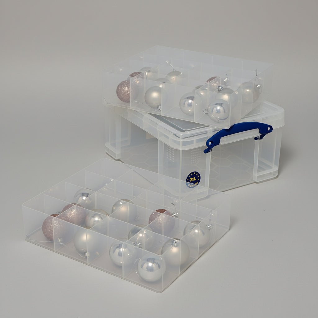 pic_10424_2_63874ec65f4aa.jpg Christmas Decoration Storage Box 21 Litre With Trays - Image 2