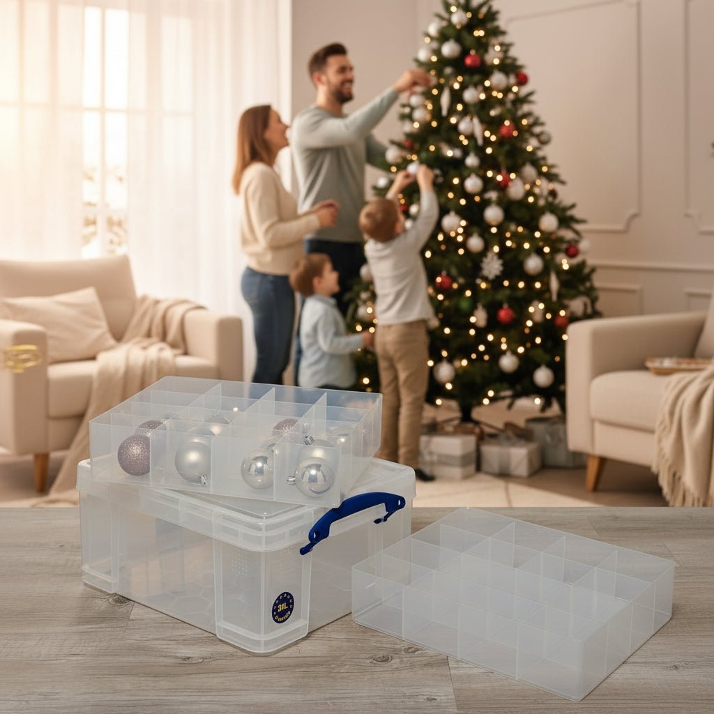 pic_10424_3_63874ee83ac1a.jpg Christmas Decoration Storage Box 21 Litre With Trays - Image 3