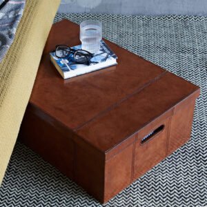 Low Profile Leather Storage Box