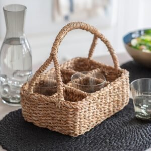 Storage & Organization Seagrass Glass Carrier Brading