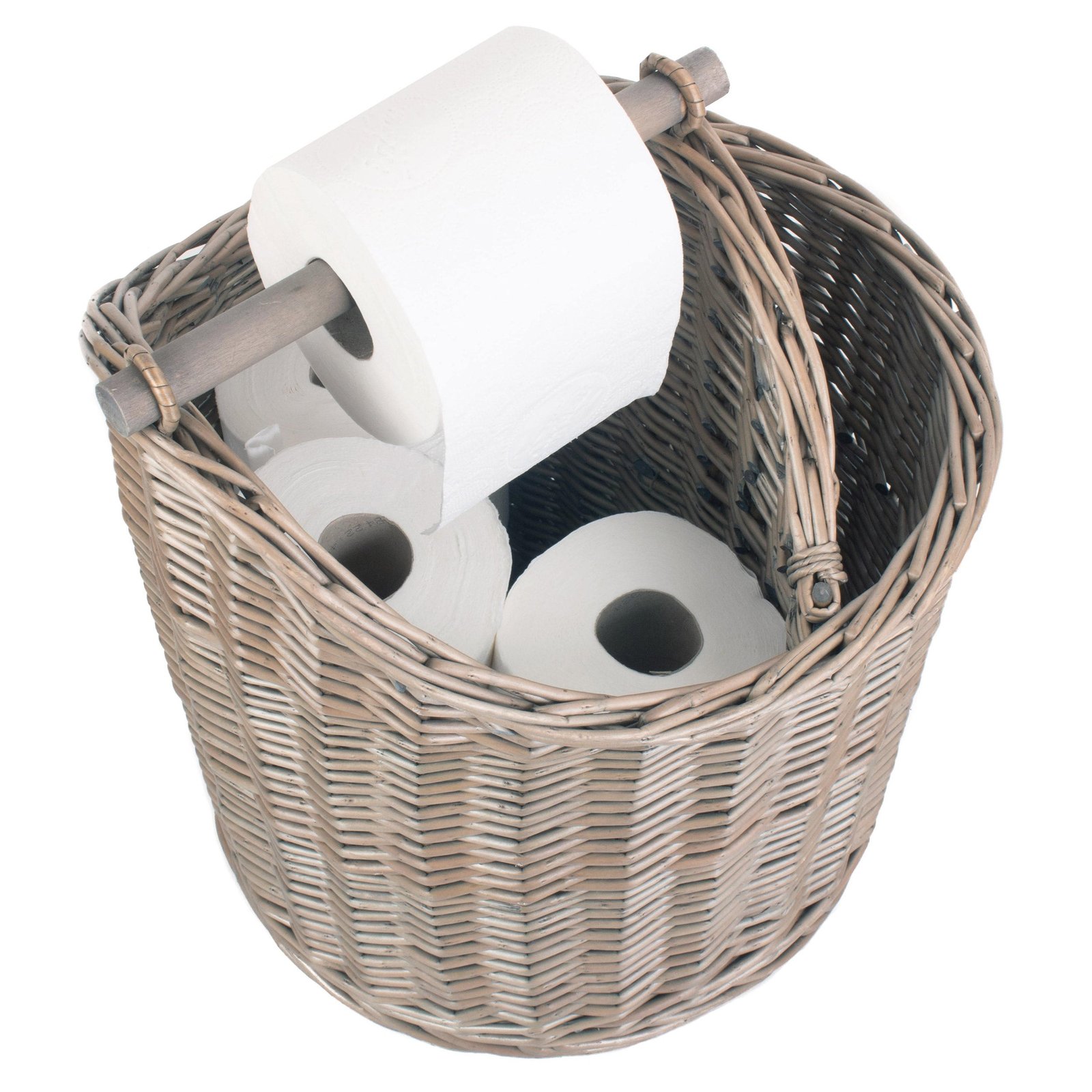 pic_9600_3_60e58dbc05950.jpg Willow Toilet Roll & Magazine Holder | Rustic Bathroom Storage Basket - Image 3