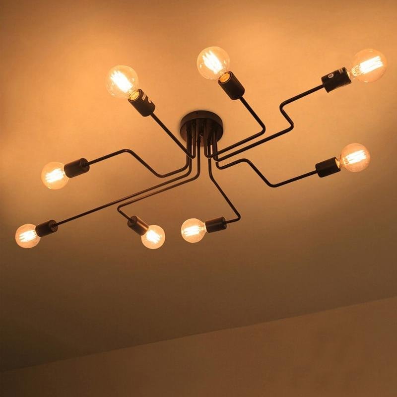 retro-23-12-to-47-14-wide-metal-wire-branching-pendant-ceiling-lights-588915.jpg Retro 23 1/2" to 47 1/4" Wide Metal Wire Branching Pendant Ceiling Lights - Image 2