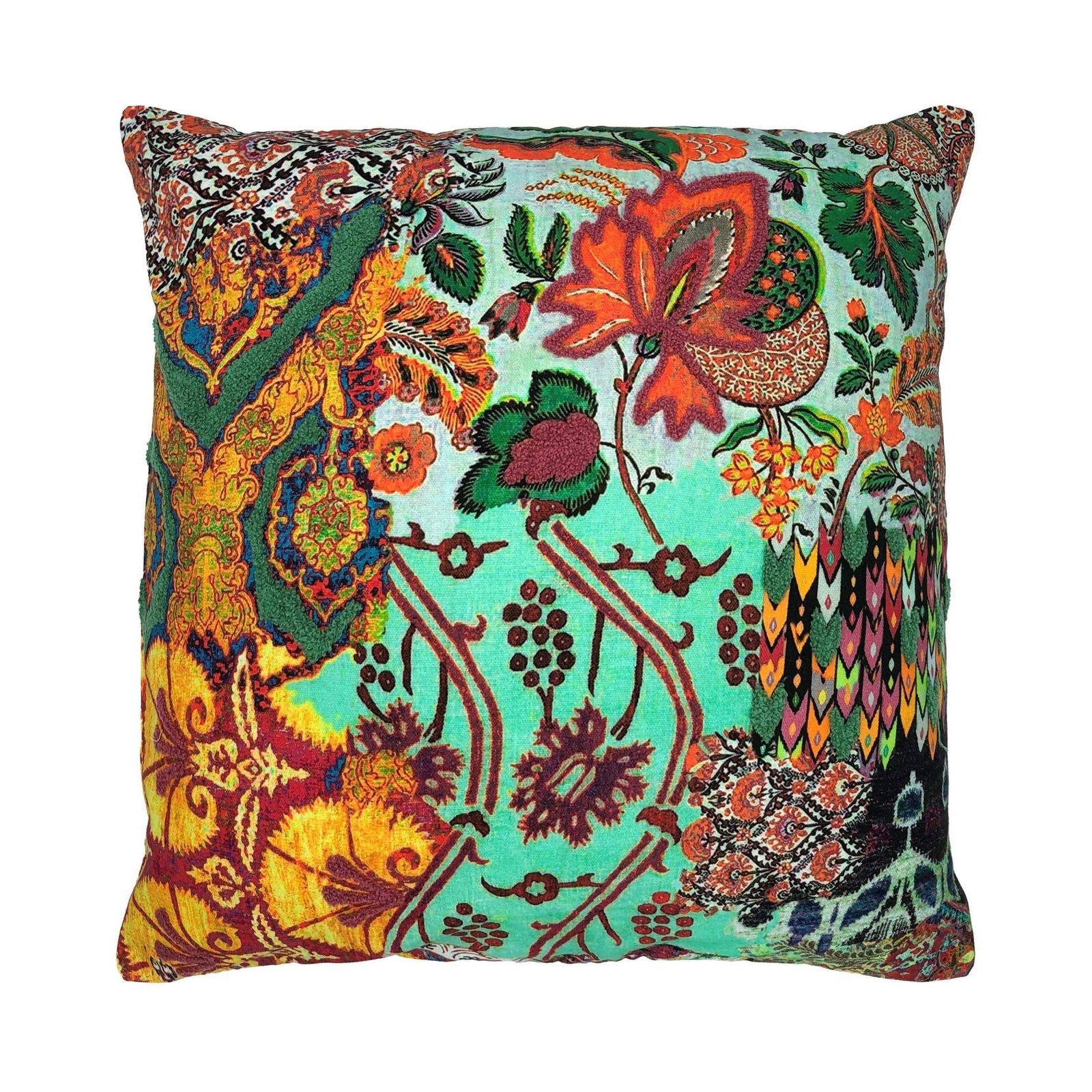 victorian.jpg Greengage 16in Round Velvet Throw Pillow - Image 2