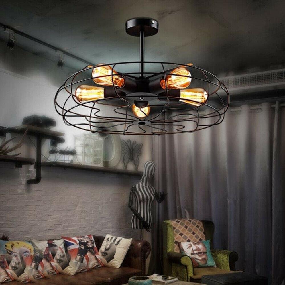 vintage-industrial-ceiling-light-pendant-lamp-metal-fan-cage-fixture-135744.jpg Vintage Industrial Ceiling Light Pendant Lamp Metal Fan Cage Fixture