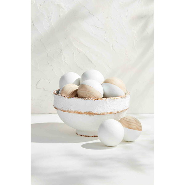 webimage-5749282A-A521-46B6-8DA4ED5248548AFF.png gold Stripe Paper Mache Decor Bowl - Image 2