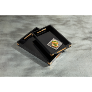 Black Brass Lacquer Trays